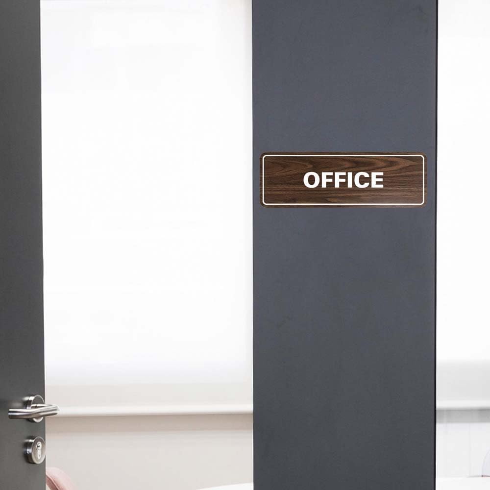 Signs ByLITA Standard Office Sign - Professional Business Signage - Easy to Install (Brushed Silver) - Large10 Pack