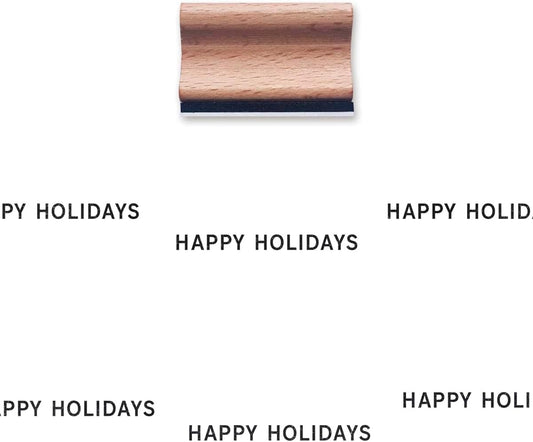 Happy Holidays Rubber Stamp, 1.3inch Stamp for Scrapbooking Card Making Crafting