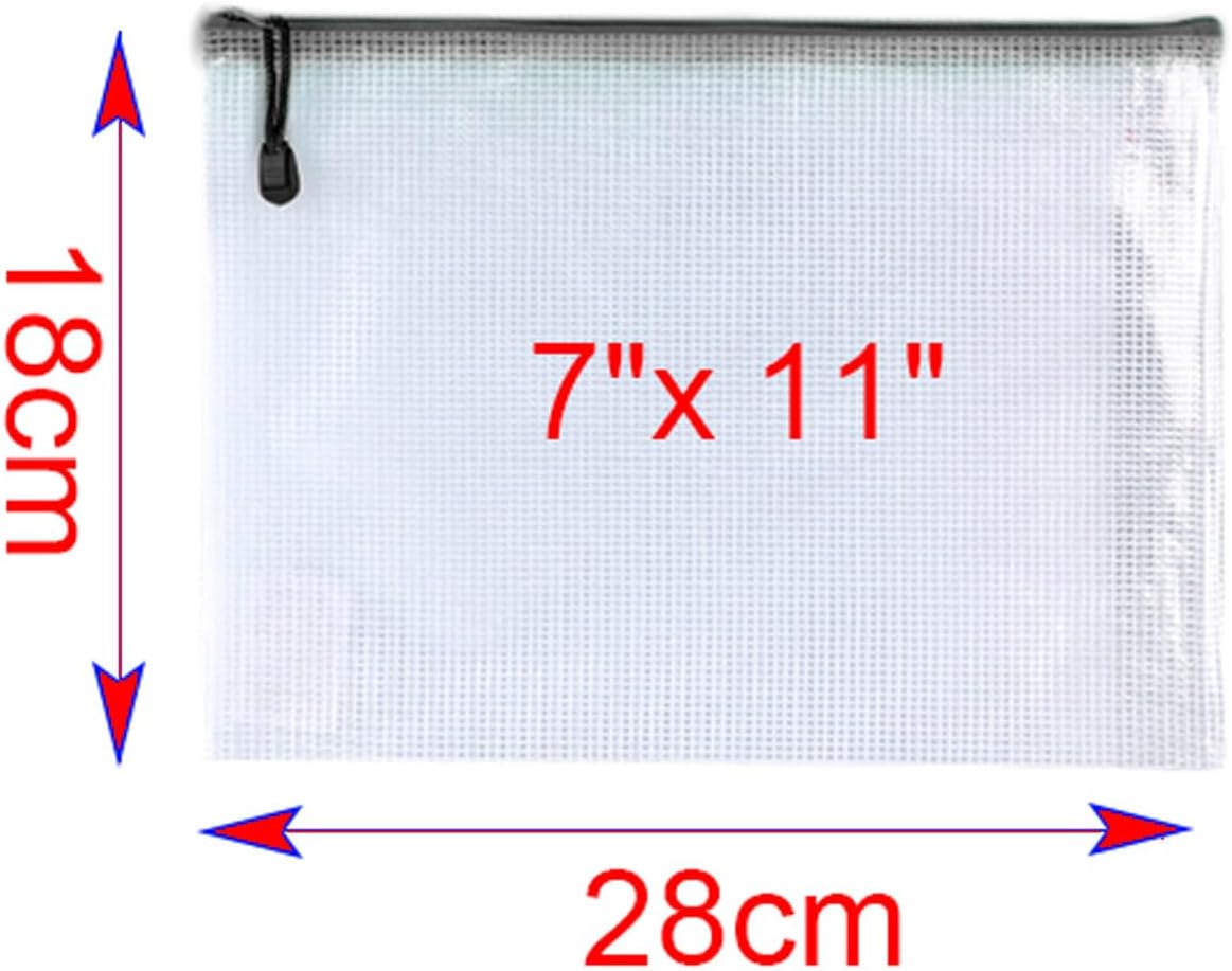 OAIMYY-20 Pcs 7"x 11" Mesh Zipper Pouch Bags, Zipper Bags for Organizing Storage,Zipper Pouches, Letter Size, File Bags for School,Puzzle, Board Games and Office Supplies (Color)