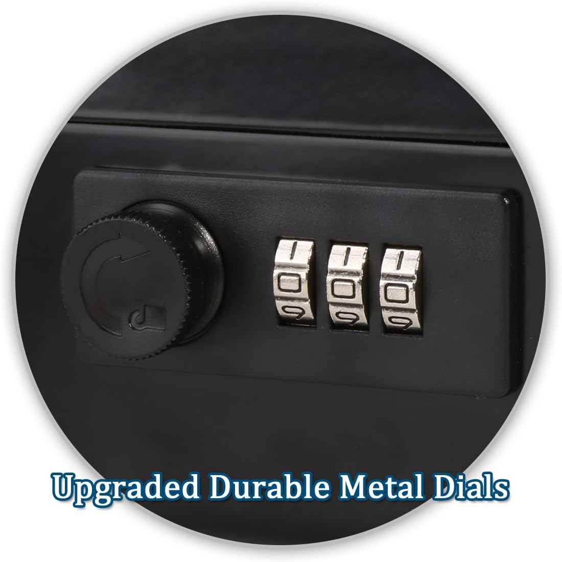 Jssmst Locking Metal Cash Box with Coin Lid, 11.8L x 9.5W x 3.5H Inches, Safe Money Box with Combination Lock, Black, SM-CB0512B