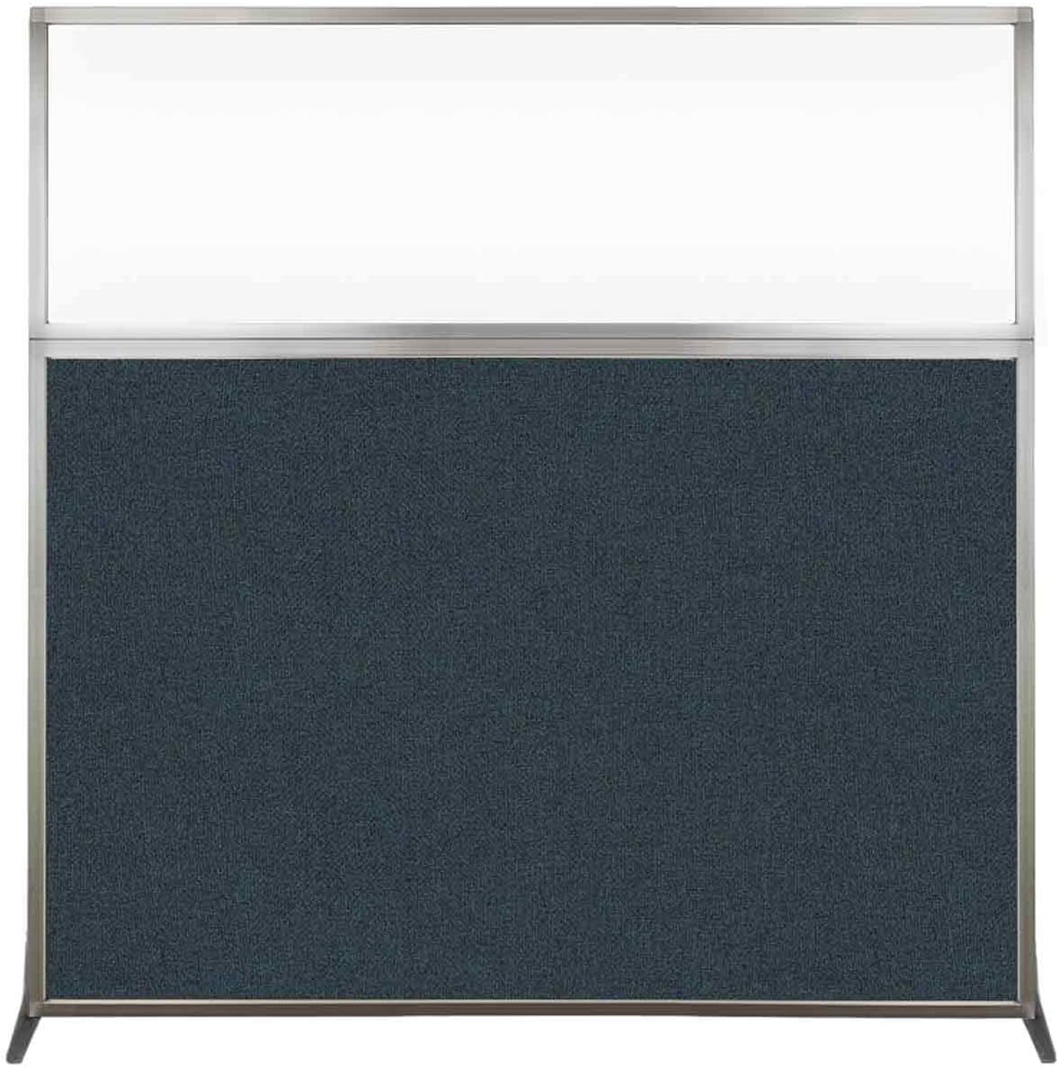 Versare Hush Screen Portable Room Divider | Workstation Wall Divider | Freestanding Privacy Hush Panels | Clear Windows | Fabric Office Divider Screen | Great for Room Separation