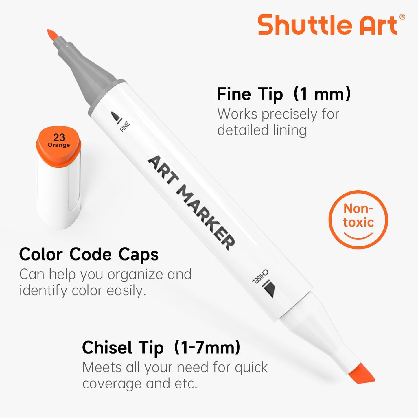 Shuttle Art 89 Colors Alcohol Markers, 88 Colors Dual Tip Art Marker Set Plus 1 Colorless Blender with Marker Case Perfect for Illustration Students Adult Coloring Sketching