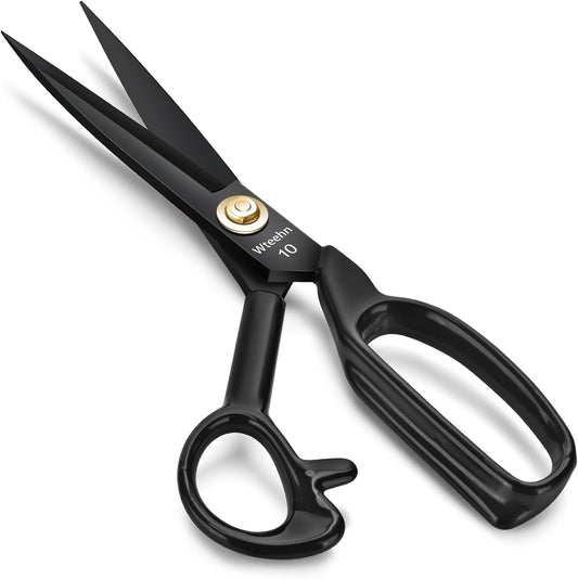 Fabric Scissors Professional, 10" Heavy Duty Sewing Scissor for Fabric Cutting, Tailor Sharp Sewing Shears for Cutting Leather craft Home Office Students Artists Dressmakers