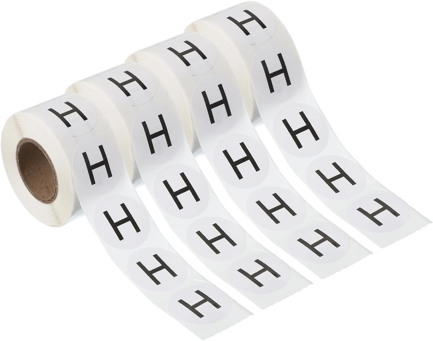 PATIKIL 1" Letter H Stickers, 4 Rolls Self-Adhesive Alphabet Round Circle Dots Labels for Organization Storage Inventory Boxes Scrapbook Craft 2000 Pcs Total