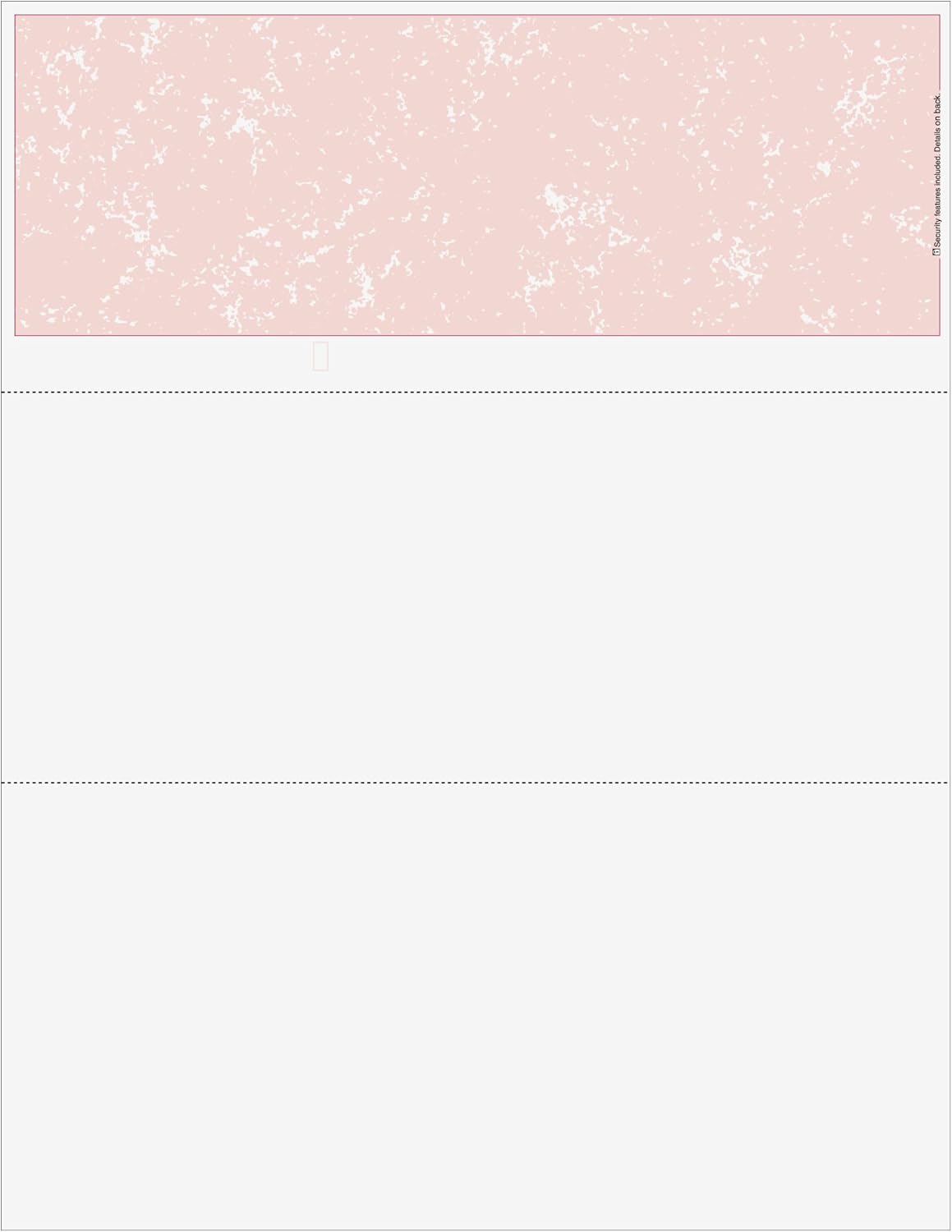 Classic Laser Top Business Check, Blank Computer Top Check Paper Marble Background (Burgundy)