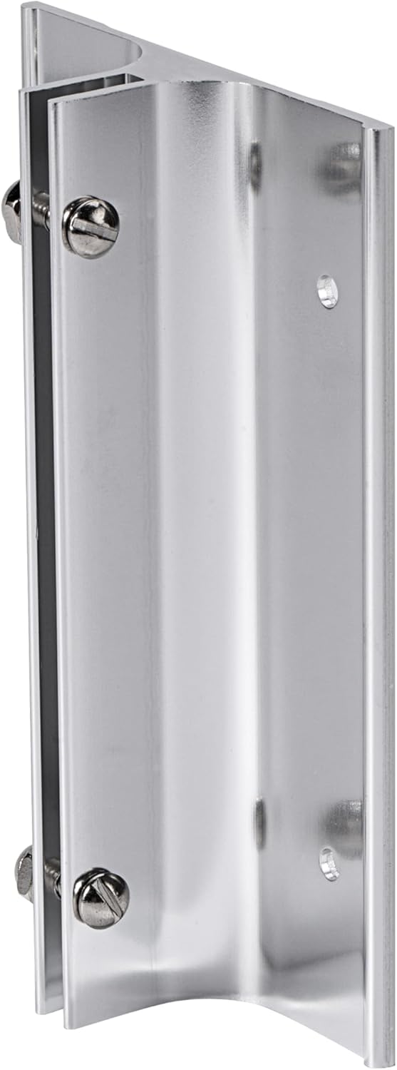 Aluminum Corridor Sign Holder, 10 Pack Direct Sign Mount Bracket, Design for Restroom, Conference Room Classic Silver Signs - 4" Length, 1/8" Substrate - Easy to Install