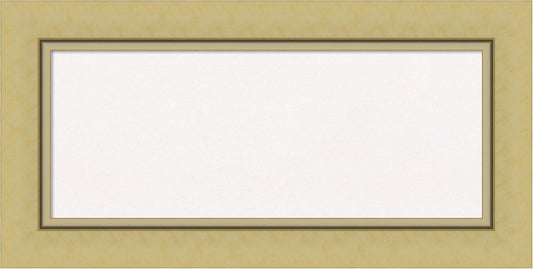 Amanti Art White Cork Board for Wall, 18x36 Vision Board with Gold Frame, Medium Corkboard Office Decor for Home Organization, Casual Corkboard Pinboard to Display Items for Home Organization in