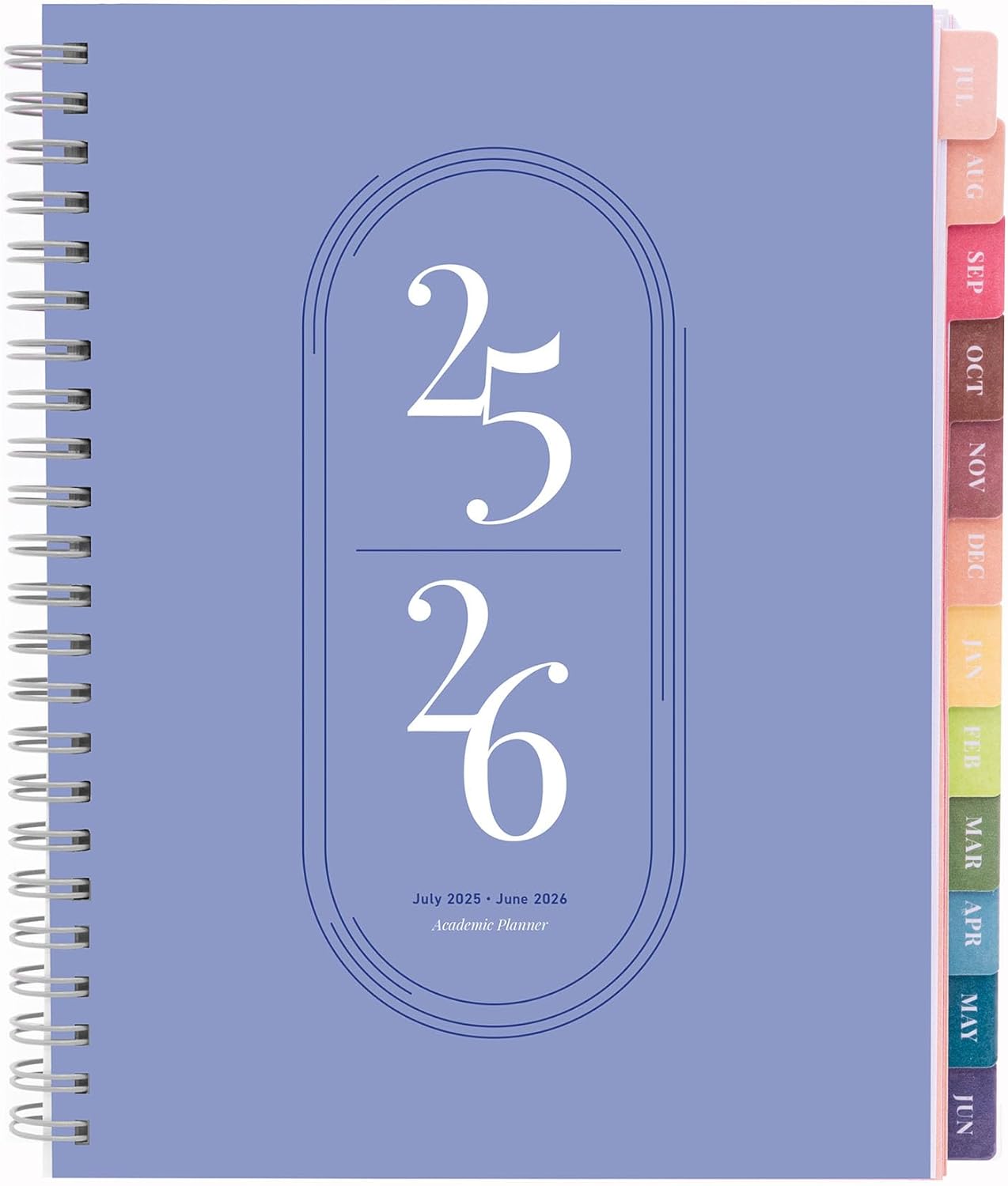 Rileys Academic Planner 2025-2026, Daily, Weekly & Monthly Planner, July 2025 - June 2026, Student Notes Pages, Twin-Wire Binding, Weekly Agenda for School & Work (8 x 6-Inches, Blue)