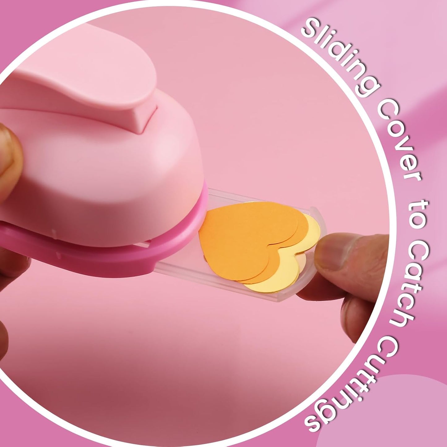 LOONENG 5/8 Inch Heart Paper Punch - High Precision Design for Romantic Heart Patterns - Ideal for Scrapbooking, Card Making, DIY Photo Albums, Gift Tags, Homemade Confetti