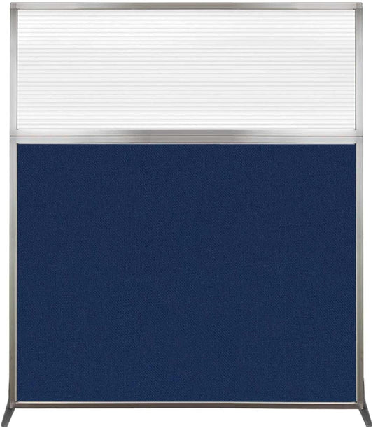 Versare Hush Screen Portable Room Divider | Workstation Wall Divider | Freestanding Privacy Hush Panels | Clear Fluted Windows | Fabric Office Divider Screen | Great for Room Separation