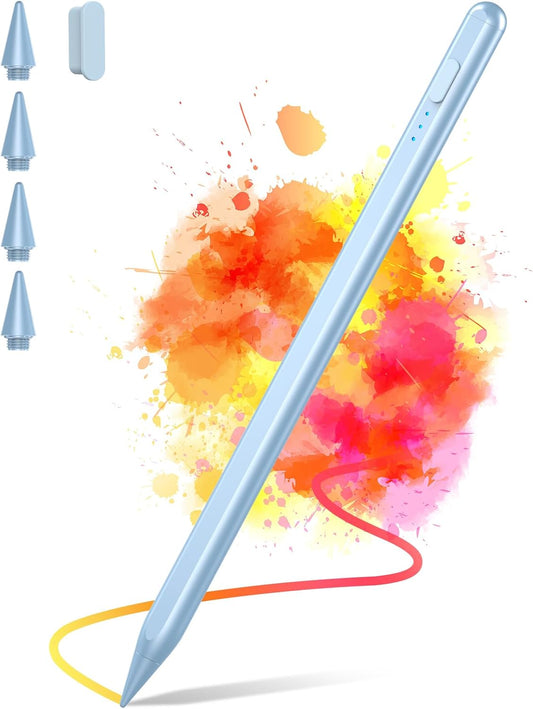 Stylus Pen for iPad 2018-2025, 2X Fast Charge iPad Pencil 2nd Generation Compatible with Apple iPad Pro M4/ 12.9"(6/5/4/3)/ 11"(4/3/2/1), Mini 6/5, Air (M2/5/4/3), (10/9/8/7/6)