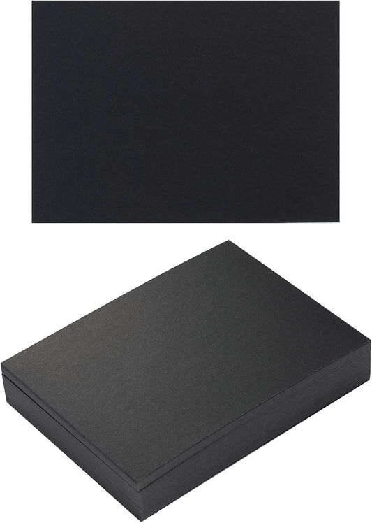 50 Sheets Blank Cardstock Paper 250 GSM Thick Heavy Cards Stock for DIY Art Projects, Card Making, Postcards, Greeting Cards, Birthday Party, Wedding Invitation (Black, 3x5 inches)