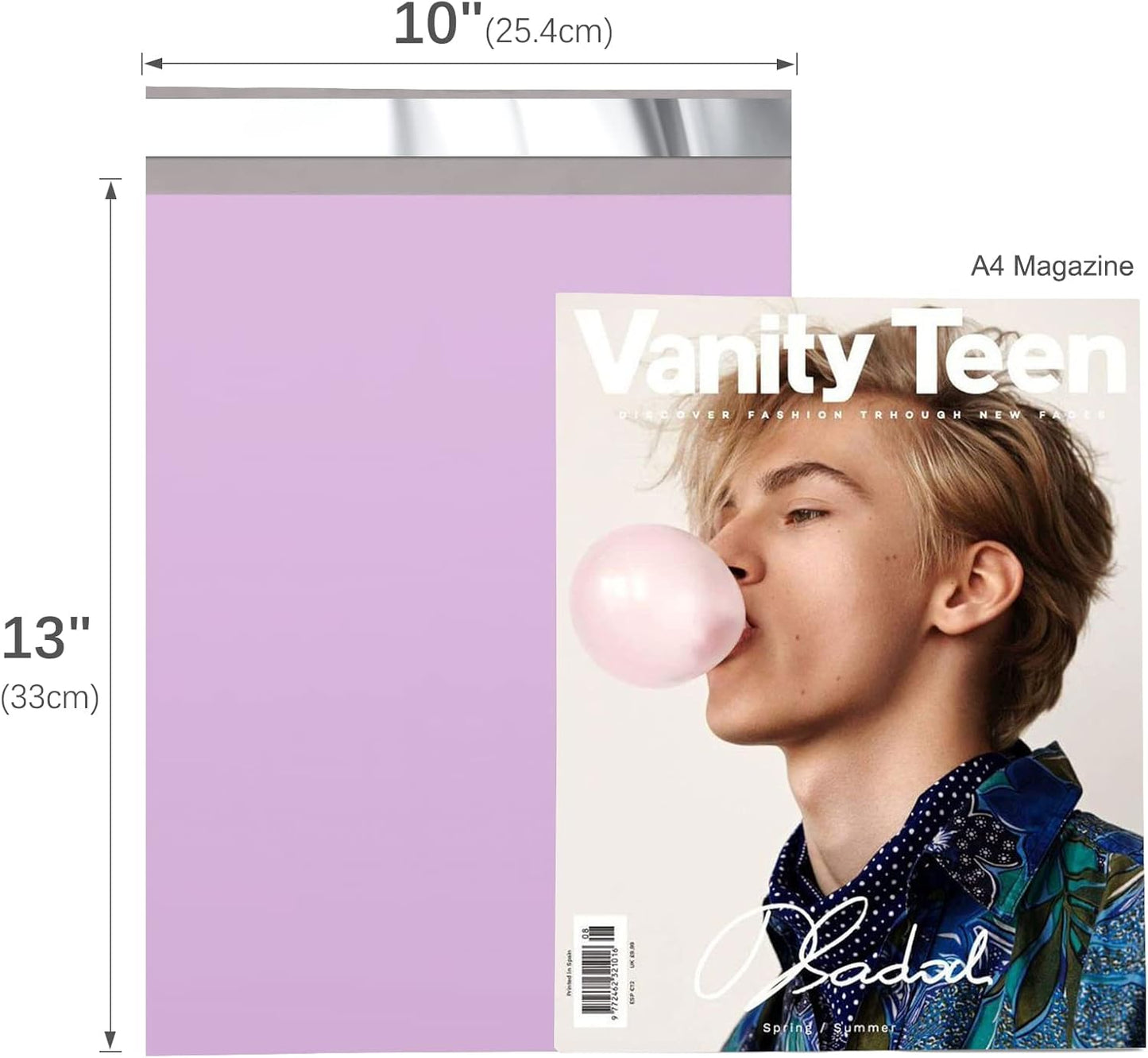 Fuxury Poly Mailers 10x13 Inch 50 Pcs, Waterproof Shipping Bags for Clothing, Strong Adhesive Shipping Envelopes for Small Business Suppliers, Self Seal Mailers Poly Bags Mailing Envelopes Purple