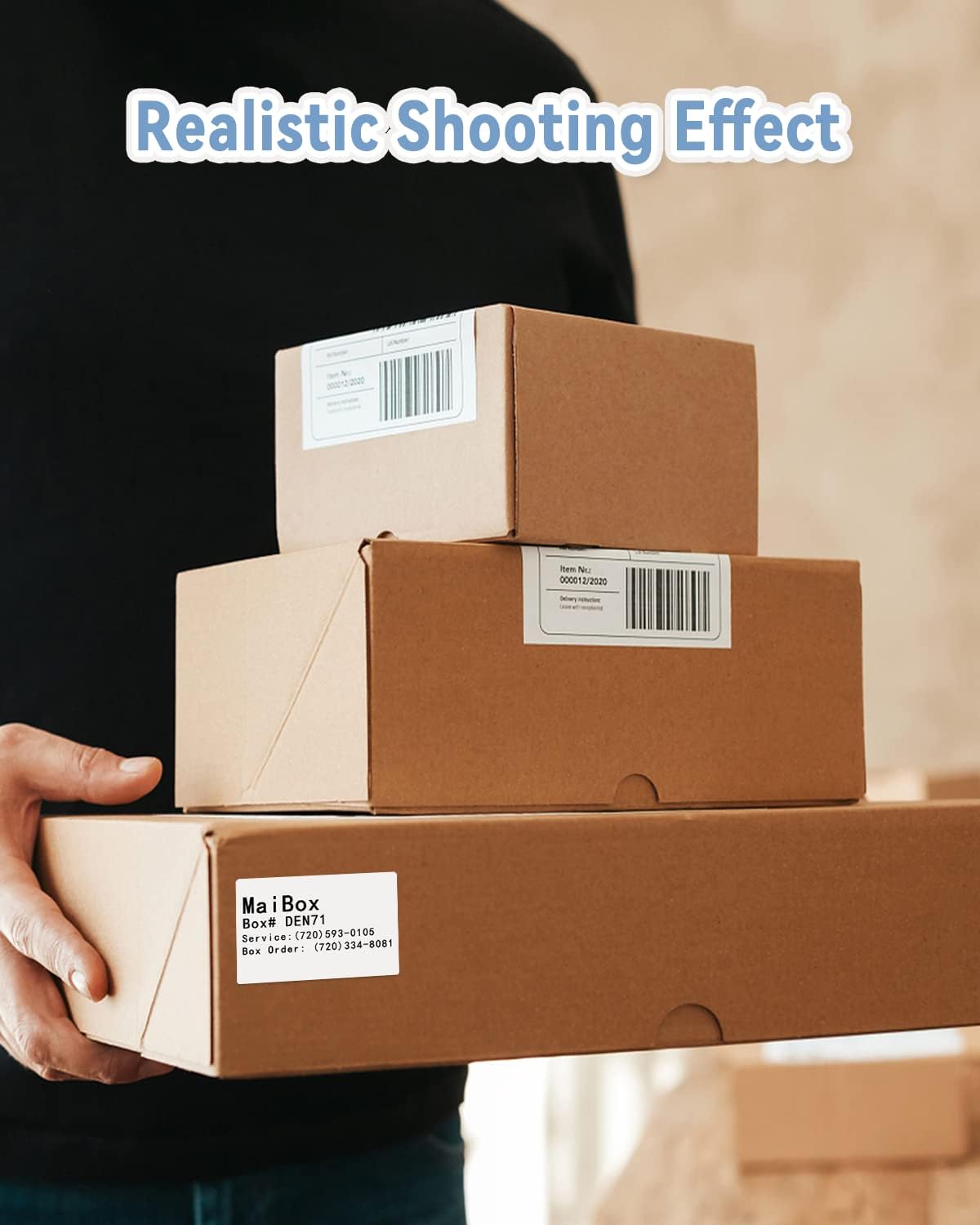 Phomemo 3"x2" Thermal Labels Roll - 1240 PCS Label Stickers for Small Business Supplies - Commercial Grade Logo Stickers for Business Customized - Waterproof Shipping Labels for Thermal Printer