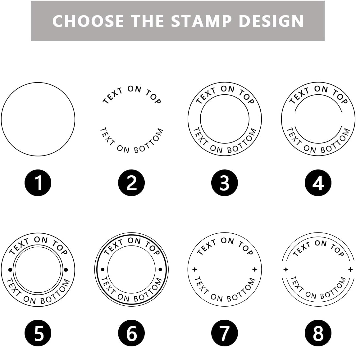 Custom Stamp Personalized Image Logo Stamp Customized Text Round Stamps Business Self-Inking Stamper Customized School Organization Institution Logo Bulk Seal Multiple Frames Options