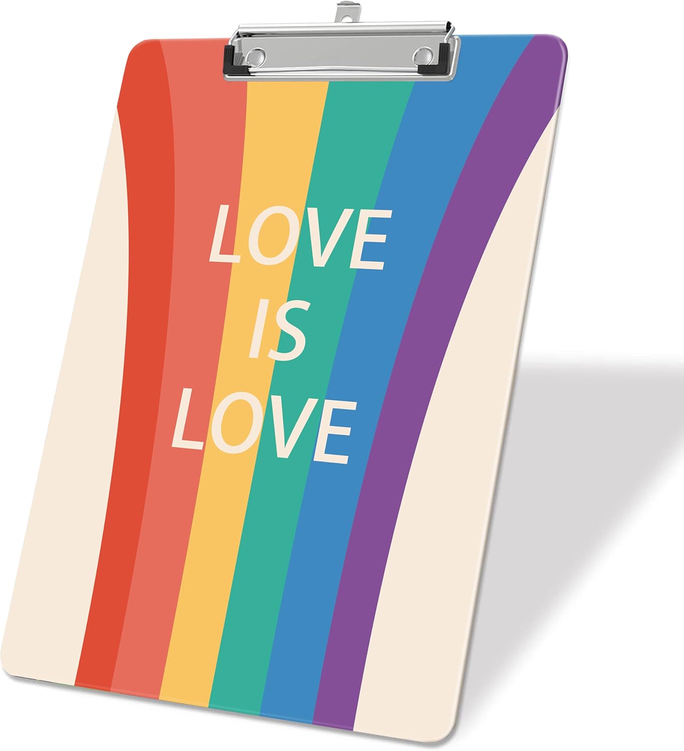 Rainbow Autism Plastic Clipboards,Decorative Plastic Acrylic Clipboard for Teacher Social Worker Students Office Supplies 8 * 12