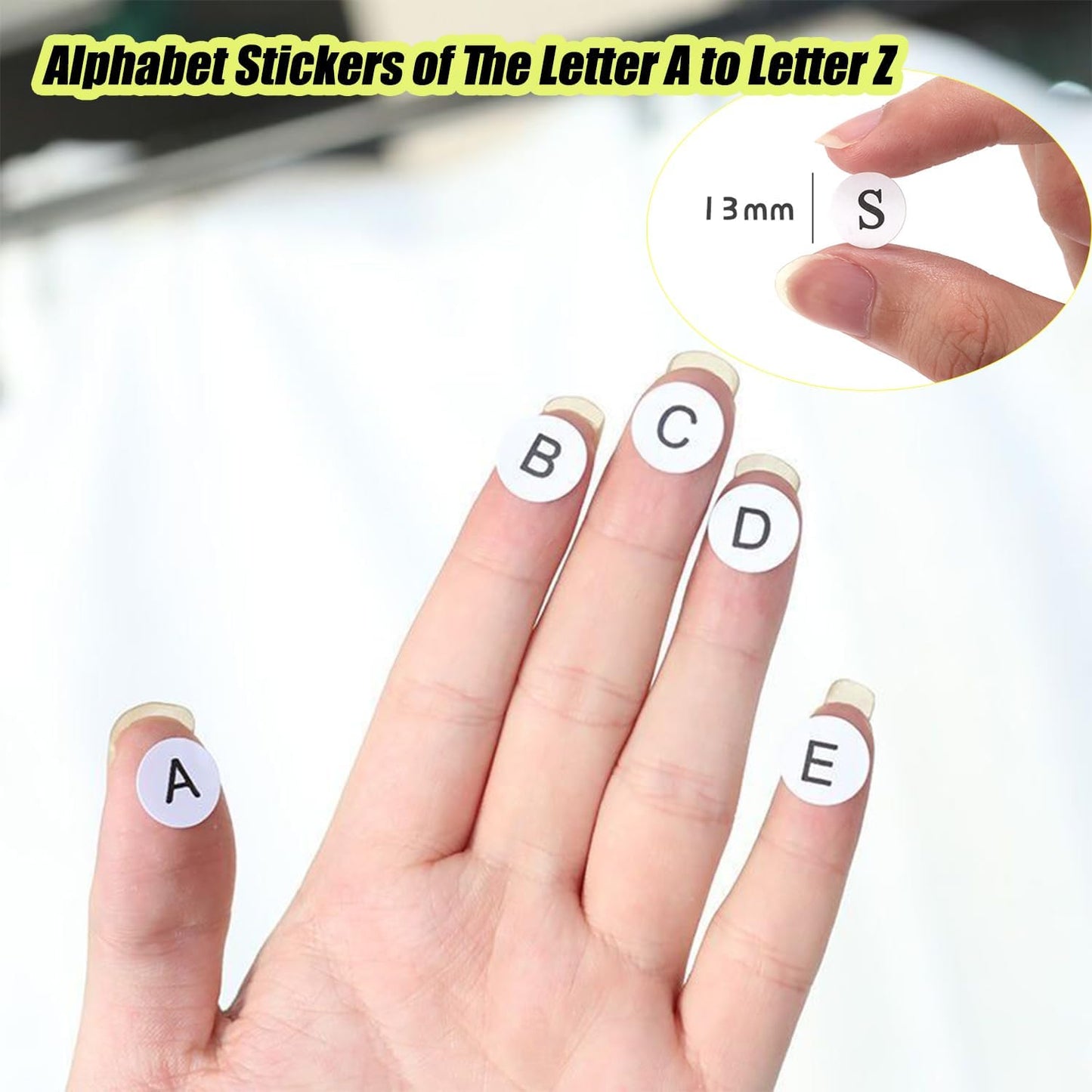 Small Alphabet Stickers, Letter Stickers, 26 Sheets A to Z Alphabet Sticker, Round Paper Self-Adhesive Peel and Stick Letter Labels