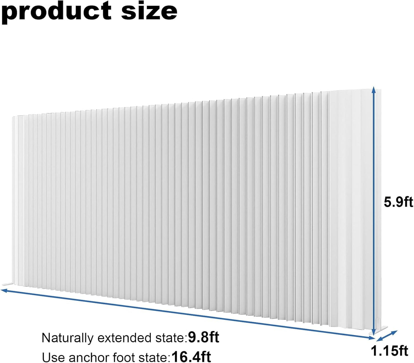 Paper Room Divider,Portable Office Partition Wall,Folding Privacy Paper Screen,Wall Dividers for Room Seperation,Indoor Freestanding Partition for Home Office Studio Exhibition -L9.84*W1.15 *H5.91 ft