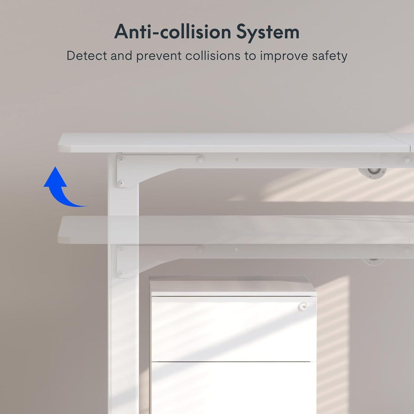 FLEXISPOT E6Q 4 Legs Standing Desk 71 x 32 Inch Adjustable Height Desk with Splice Board Home Office Sit Stand Up Desk, White Top + White Frame