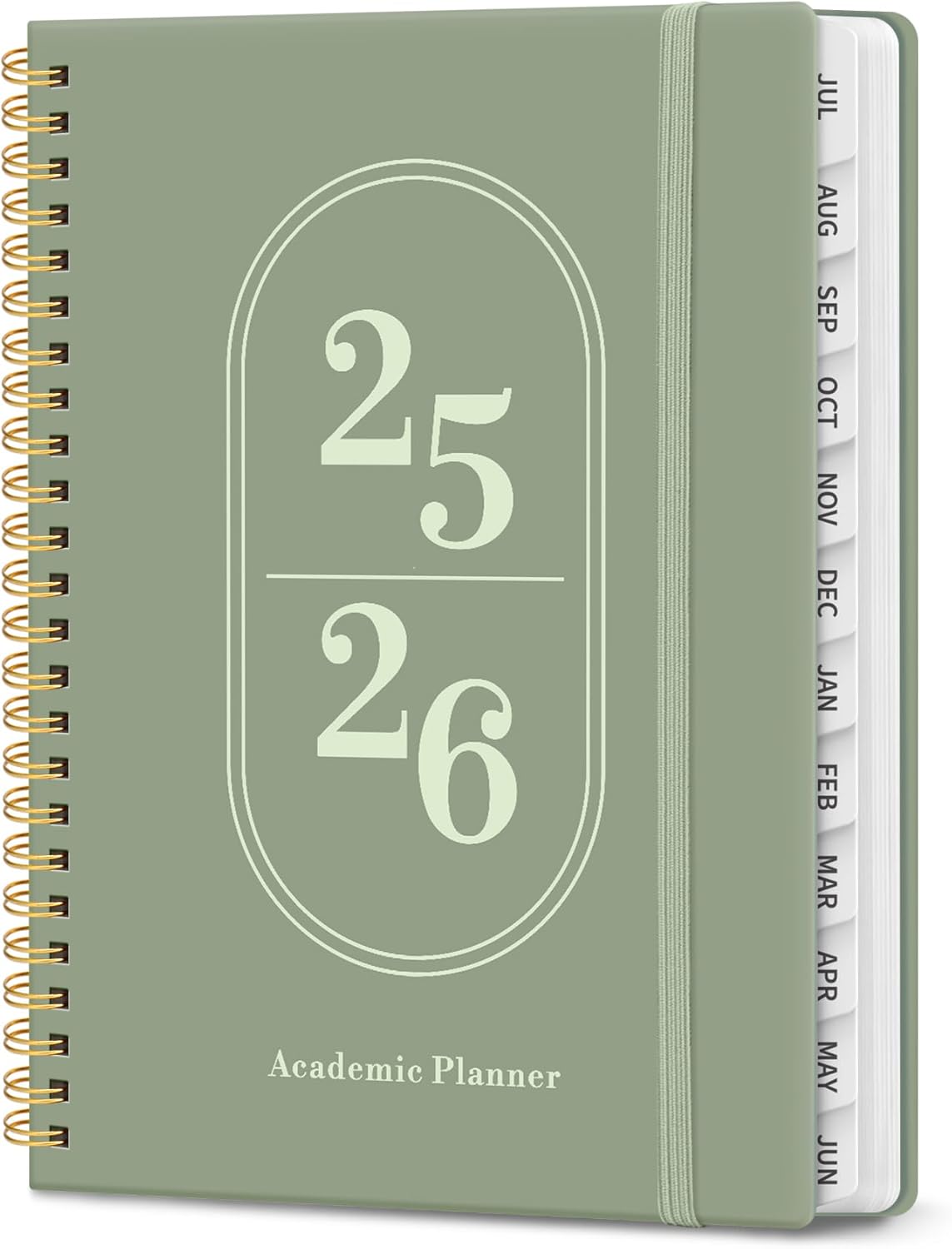 Planner 2025-2026, Academic Year Weekly and Monthly Calendar Planner, July 2025 - June 2026, Spiral Bound School Planning Tool, Perfect for Teacher, Student, Woman & Men - A4 (8.5" x 11"), Green