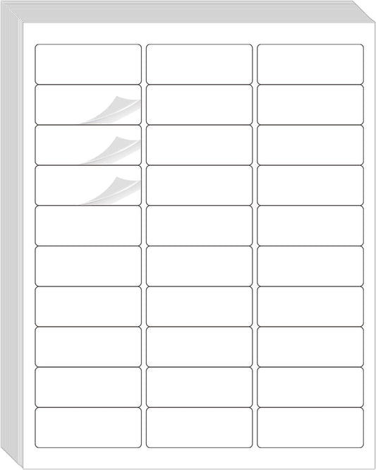 1" x 2-5/8" Address Labels 600 Labels Sticker Paper for Laser/Inkjet Printer Mailing Labels 8.5"×11"-White/20 Sheet