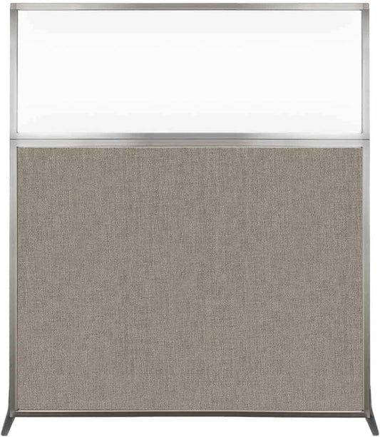 Versare Hush Screen Portable Room Divider | Workstation Wall Divider | Freestanding Privacy Hush Panels | Clear Windows | Fabric Office Divider Screen | Great for Room Separation