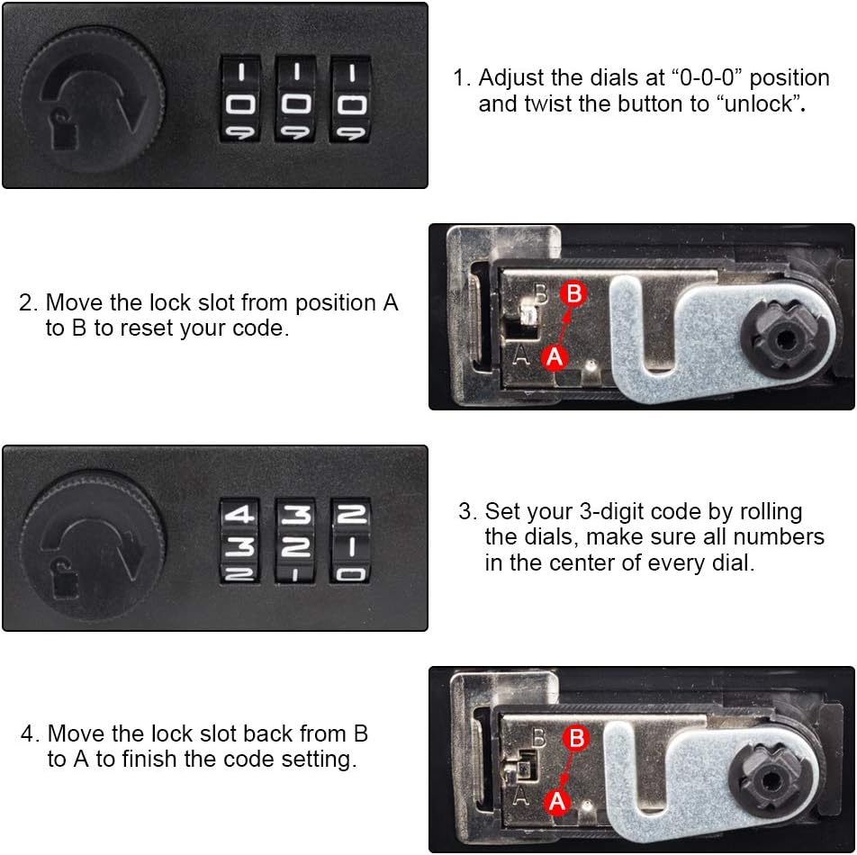 Kyodoled Large Cash Box with Combination Lock,Safe Metal Money Box with Money Tray for Security Lock Box 9.84"x 7.87"x 3.54" Pink Large