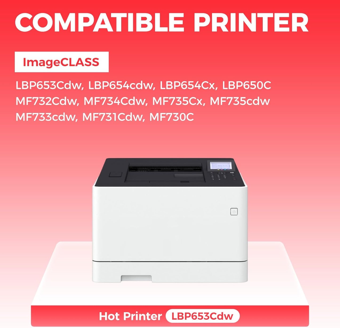 046 Toner Cartridge Set 4-Pack MF733Cdw Toner Replacement for Canon 046 CRG-046 046H Compatible with Canon Color imageCLASS MF733Cdw MF731Cdw MF735Cdw LBP654Cdw Printer Ink (Black Cyan Yellow Magenta)