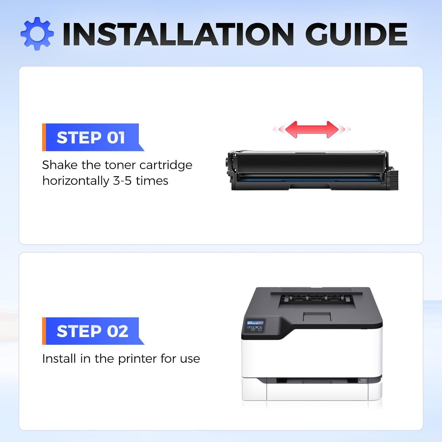 20N1HK0 20N1HC0 20N1HM0 20N1HY0 Toner Cartridge Set（4-Pack with chip） High Yield Replacement Compatible for Lexmark Color CS331dw CS431dw CX331adwe CX431adw Laser Printer（Black Cyan Magenta Yellow）