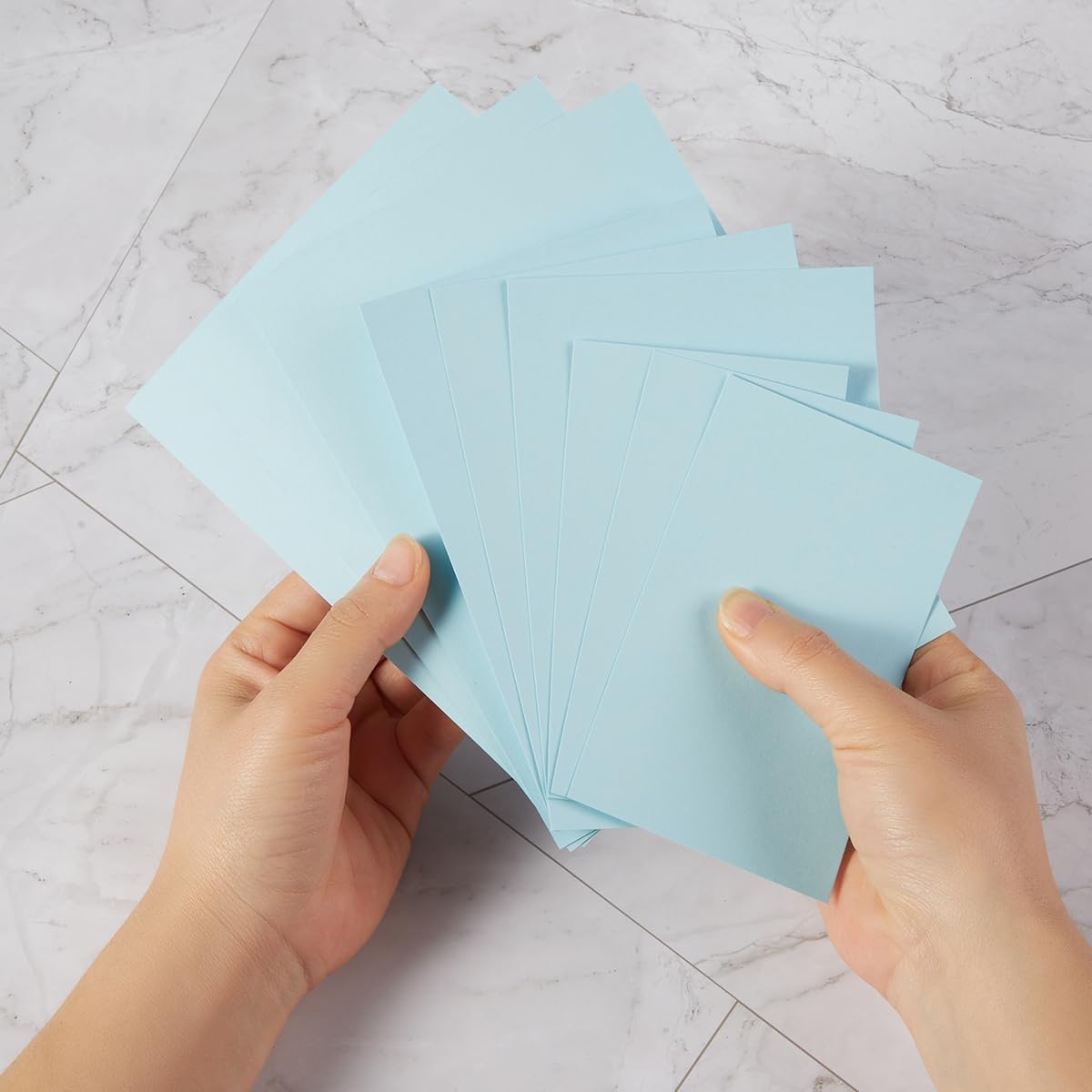 50 Sheets Blank Cardstock Paper 250 GSM Thick Heavy Cards Stock for DIY Art Projects, Card Making, Postcards, Greeting Cards, Birthday Party, Wedding Invitation (Light Blue, 4x6 inches)