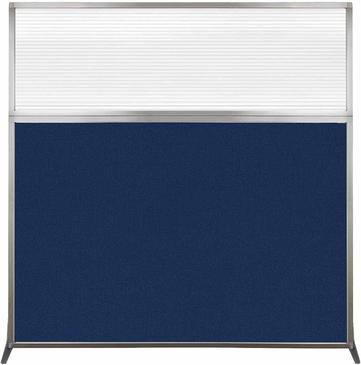 Versare Hush Screen Portable Room Divider | Workstation Wall Divider | Freestanding Privacy Hush Panels | Clear Fluted Windows | Fabric Office Divider Screen | Great for Room Separation