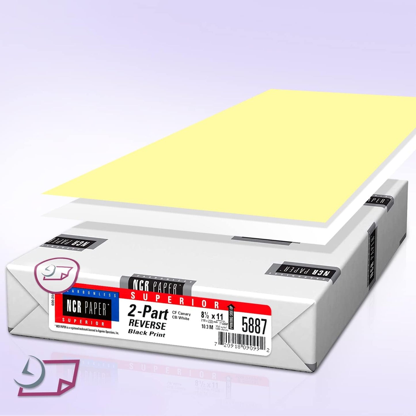 NextDayLabels - Superior Carbon-less NCR, Pre Collated Paper, 500 Sheets Per Pack (8-1/2" x 11" 2 Part Reverse, #5887)