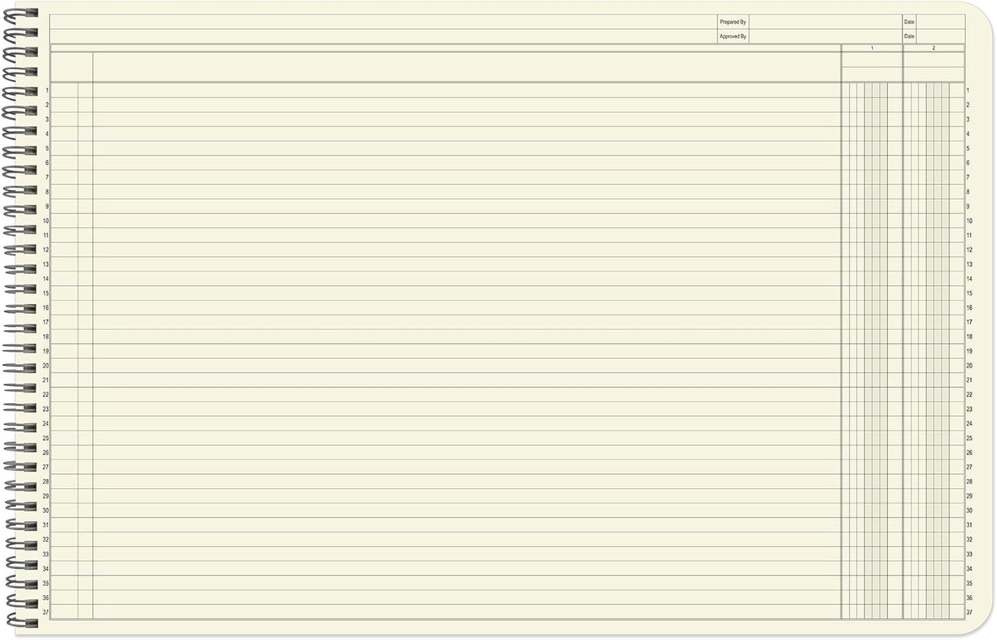 BookFactory Accounting Ledger Notebook/Large 2 Column Accounting Ledger Columnar (Two Columns) Log Book - 17'' x 11'', 100 Pages, Wire-O Landscape Format (LED-100-CLCW-PP(17x11-Ledger-2)-AX)