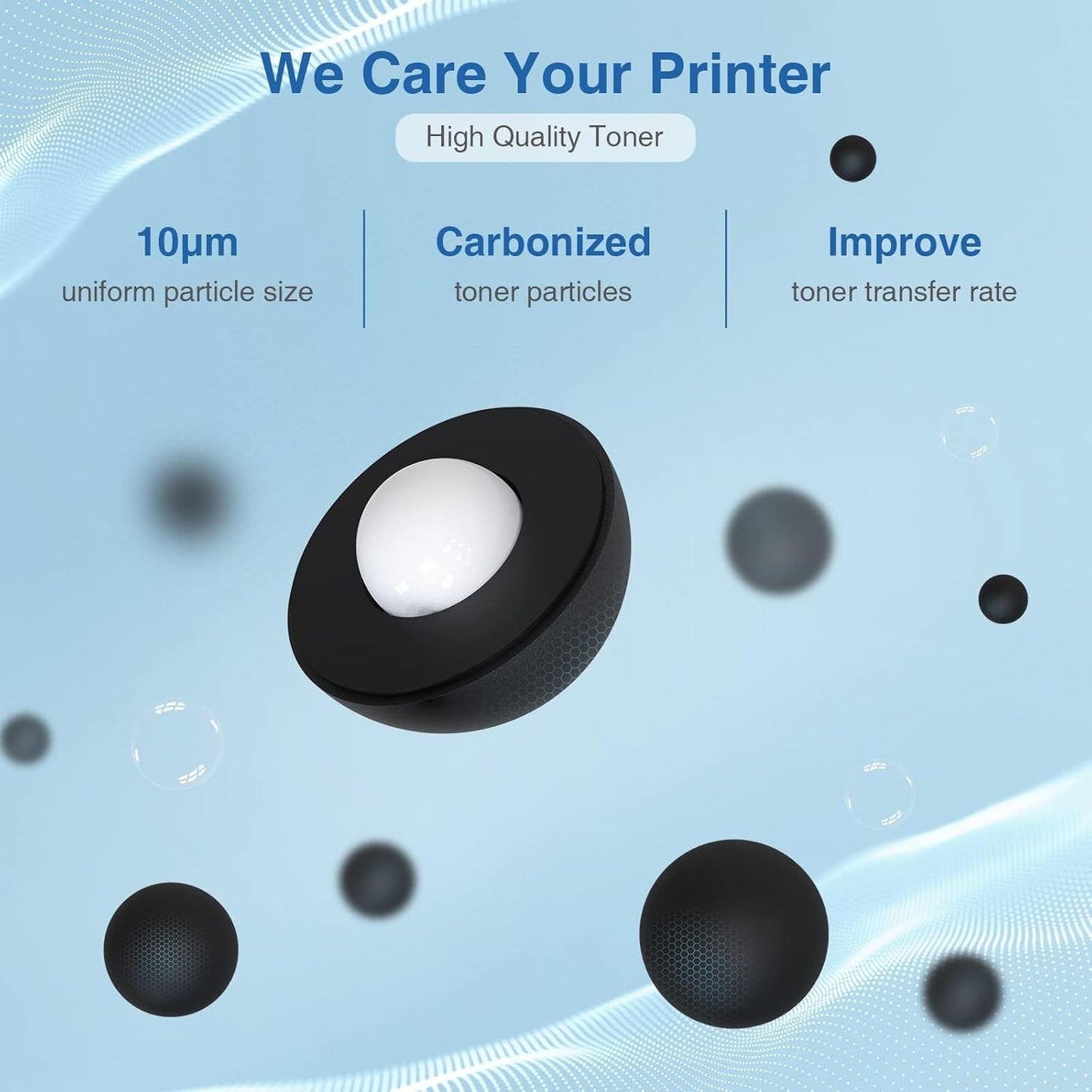 Compatible TN830XL Toner Replacement for Brother TN830XL TN830 XL Toner use with HL-L2460DW HL-L2405W HL-L2480DW HL-L2400D MFC-L2820DW MFC-L2820DW XL DCP-L2640DW Printer (2 Pack Black)
