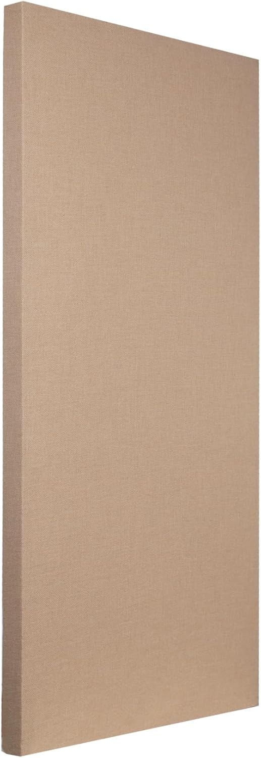 ATS Acoustics Sound Absorbing Acoustic Panel Fire Rated Professional Studio Quality 24" x 48" x 2" (Tan)