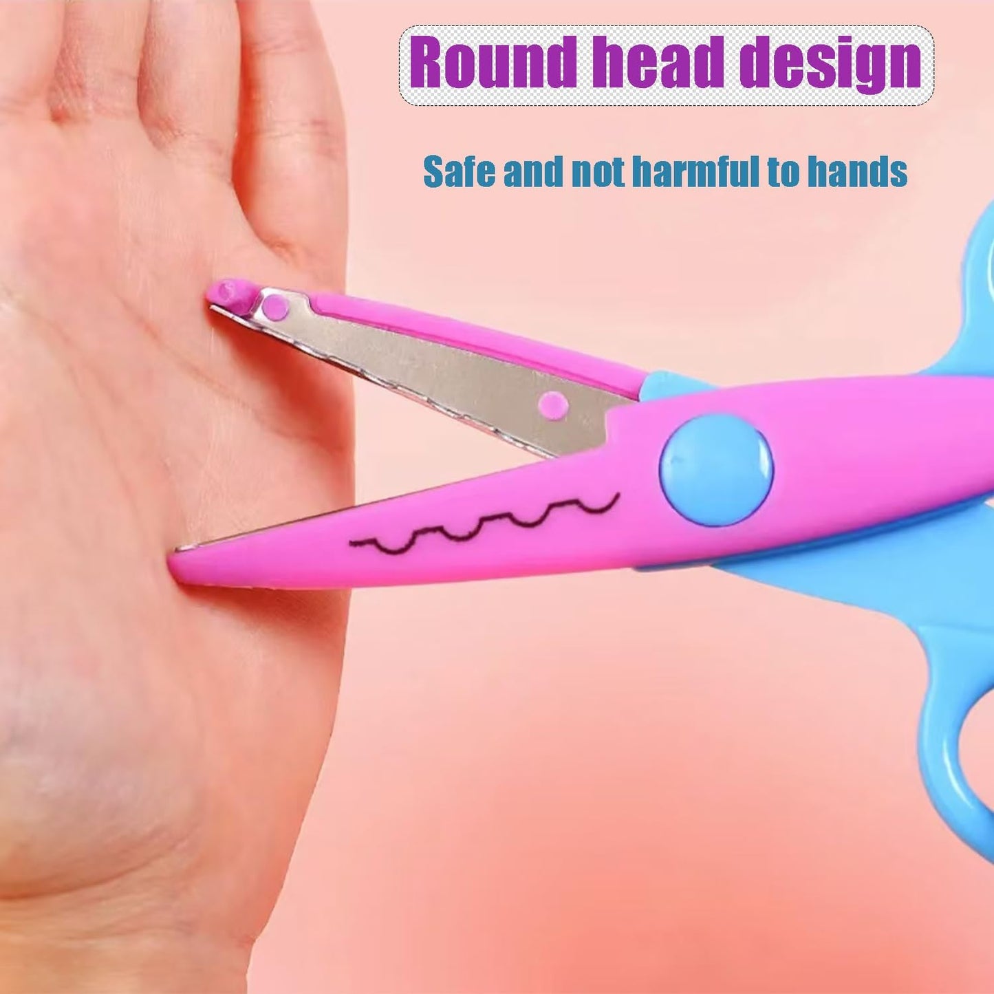 Paper Edge Scissors Set of 6 Different Patterns Craft Scissors for Teachers, Scrapbooking, Album, Kids, Arts