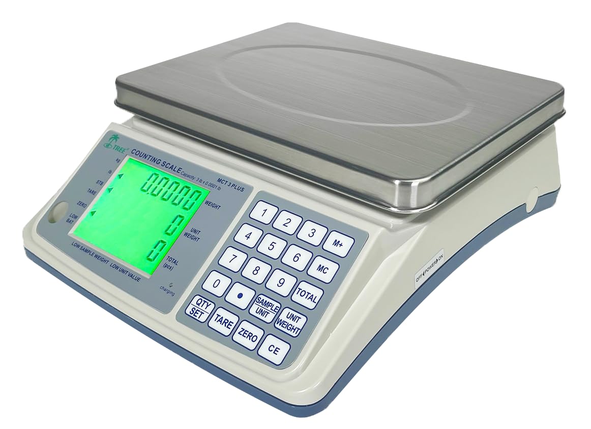 TREE MCT 16 Plus MID Counting Scale - 16 LB Capacity, 0.0005 LB Accuracy, LCD Display, for Precise Inventory Counting in Laboratories & Businesses
