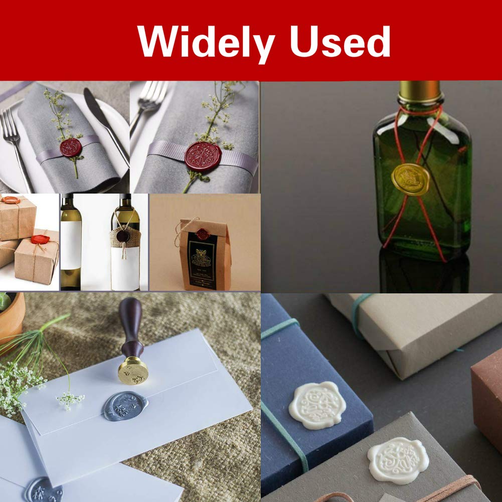 Starry Deer Wax Sealing Stamp with Removable Brass Head Wooden Handle - Retro Vintage Animal Sealing Wax Stamp for Letter Cards Invitations