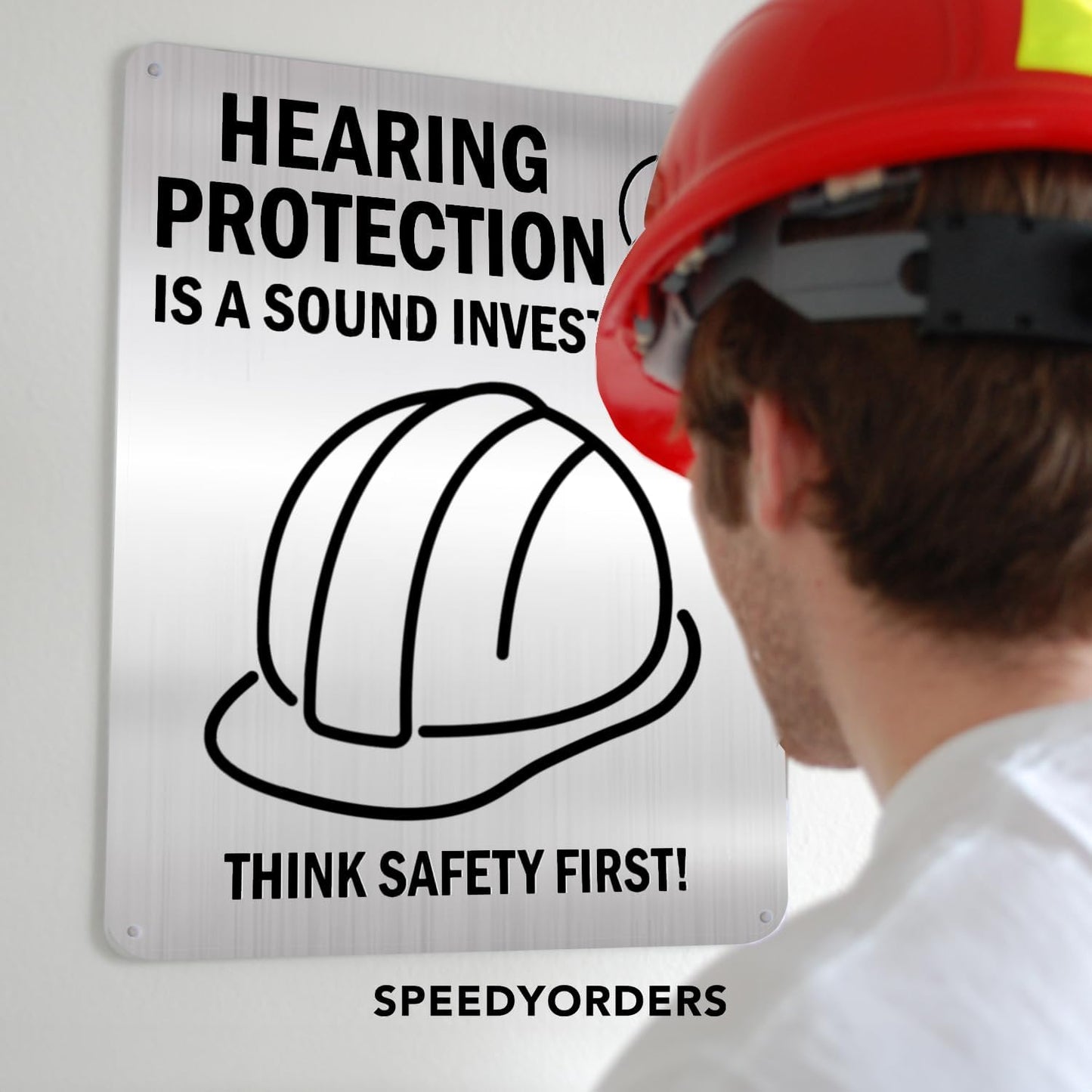 Custom Outdoor Aluminum Signs, Personalized Business Signs, Waterproof Silver Brushed Metal 36x24 In