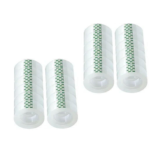 24 Rolls Transparent Tape Refills Rolls 3/4-Inch x 1000 inch, 1 inch Core, Clear Gift Wrapping Tape Refill Roll for Office, Home, School