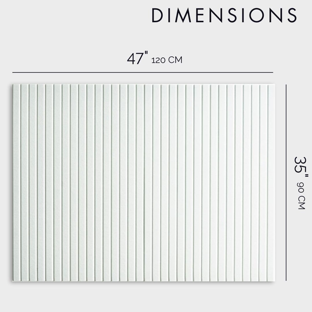 Large Cork Boards for Walls Black Felt Board Alternative - Slat Wall Paneling, Felt Bulletin Board Tiles for Office Decor, Push pin Board Office Wall Organizer -12-Pack (Milky White)