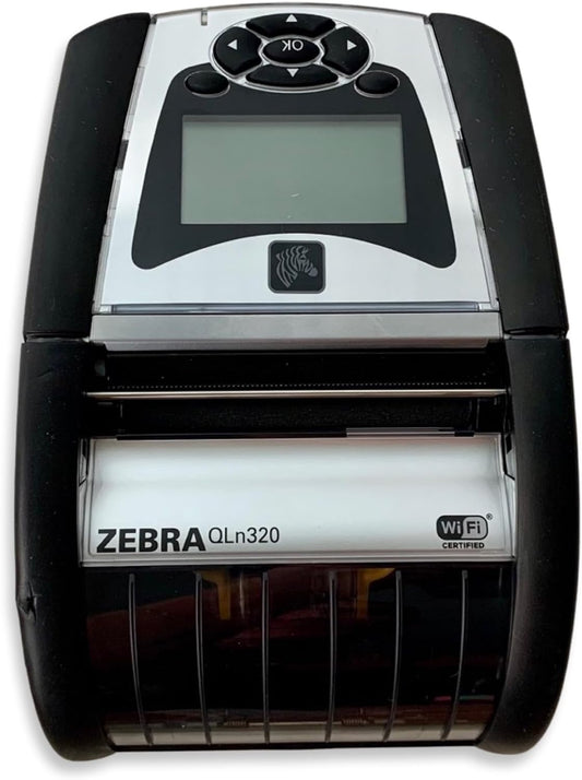 Zebra QLn320 Mobile Barcode Label Printer | Wireless Bluetooth and WiFi | 3 Inch, Direct Thermal, Belt Clip, Charger (Renewed)