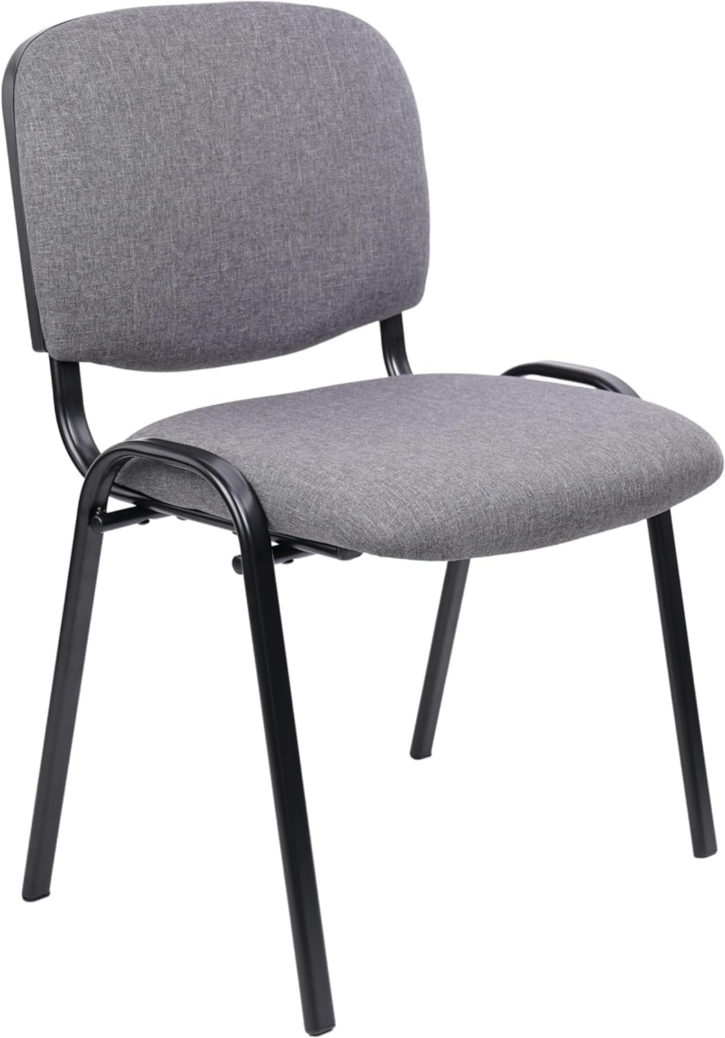 CLATINA Waiting Room Chairs Fabric Stackable Chair Metal Frame with Lumbar Support and Thickened Seat Cushion for Waiting Conference Room Guest Chairs 1 Pack…