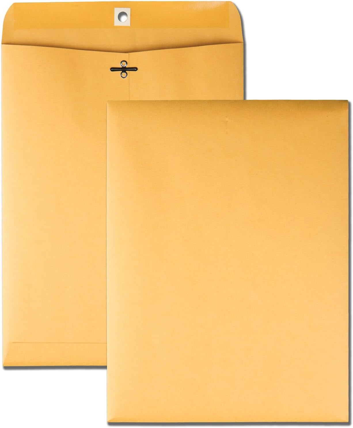 Quality Park 9" x 12" Clasp Envelopes, Brown Kraft, Gummed Flap, 100/Box (QUA37790) & 6 x 9 Clasp Envelopes, Clasp and Gummed Closures for Storing or Mailing, 28 lb Kraft Paper, 100 per Box (QUA37855)