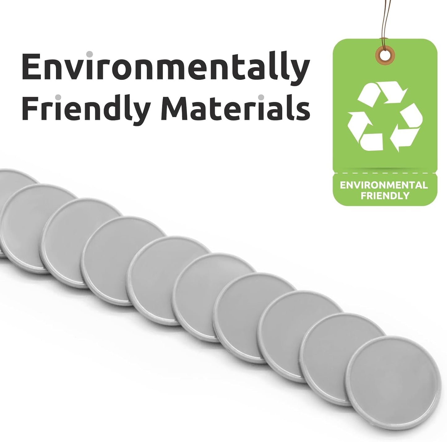 Set of 100 Opaque Plastic Learning Counters Mini Poker Chips Game Tokens with Storage Box (LightGray, 1.26 Inch)