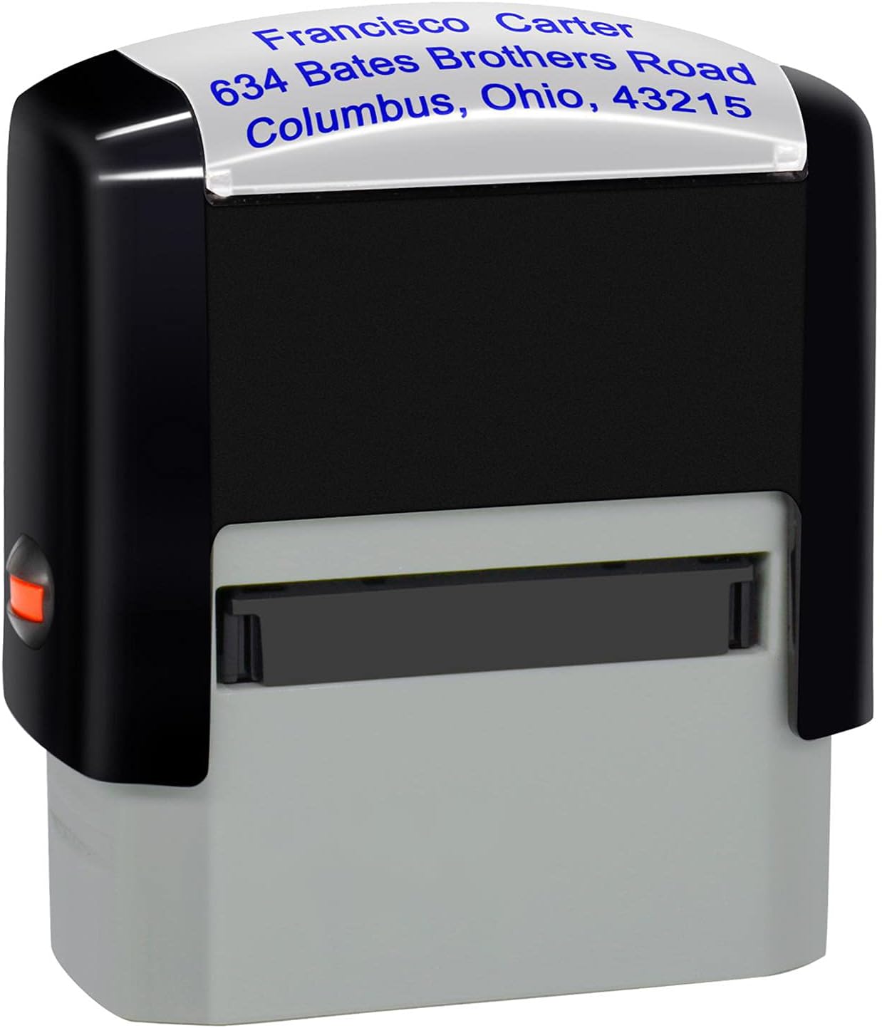 Personalized Stamp (38 x 14mm -3 Lines)- Custom Self Inking Rubber Stamps- Return Custom Address Stamp