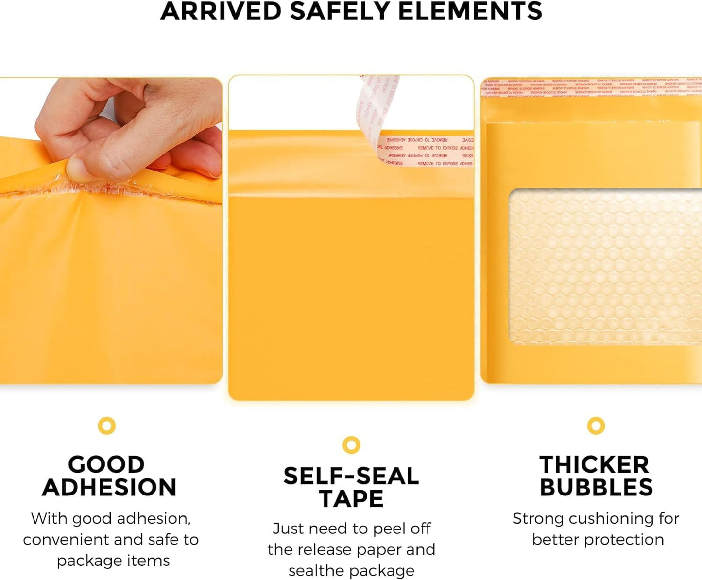 Fuxury Kraft Bubble Mailer 6x10 Inch 600 Pack，Strong Adhesion Padded Envelopes Bulk,Self Seal Bubble Envelopes, Waterproof Cushioned Padded Mailers Packaging for Small Business,#0 Mailers Yellow