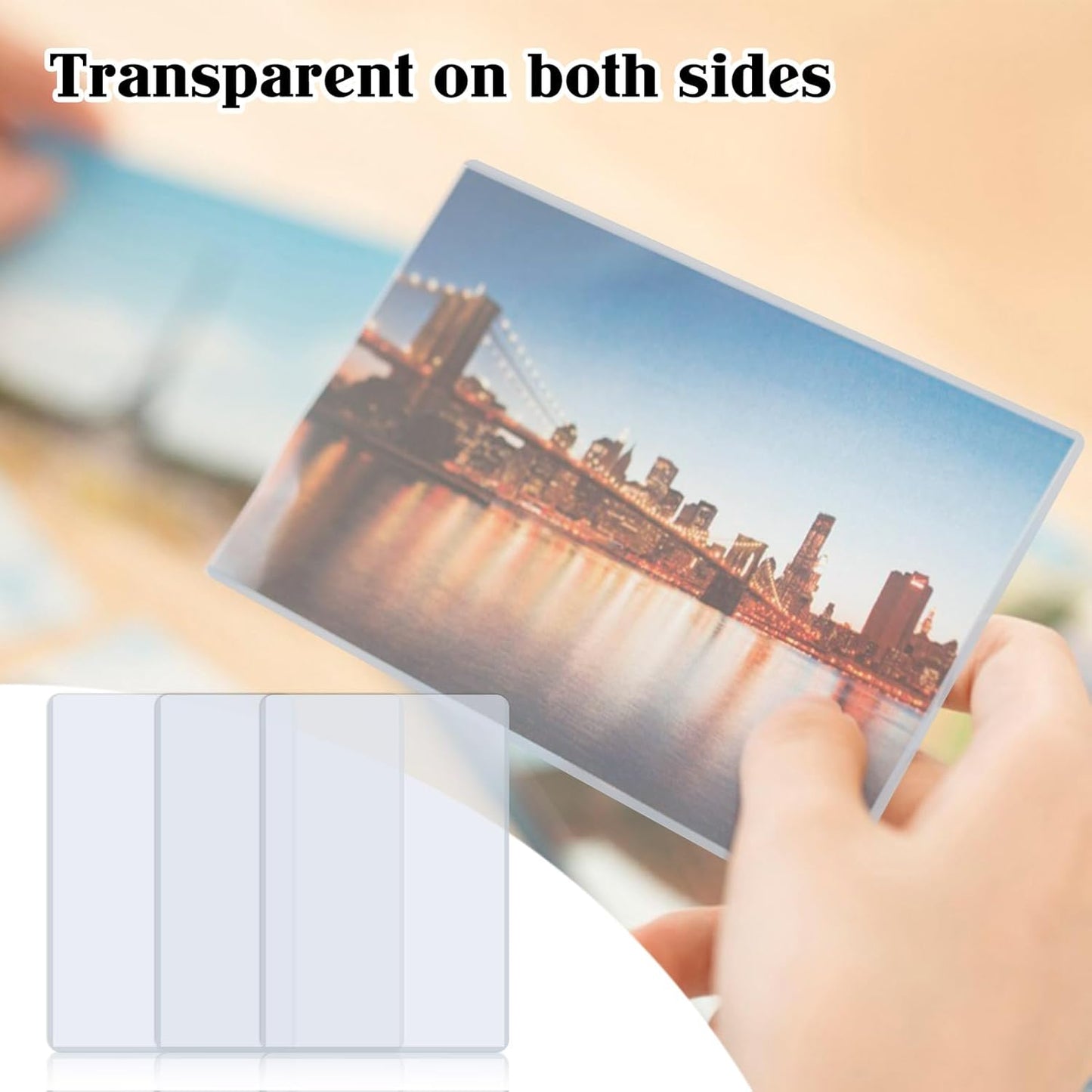 Rainmae 30 Pack 4" x 6" Rigid Print Protectors, Clear Waterproof Hard Page Sheet Protectors, B6 Paper Sleeves Photo Plastic Sleeves Hard Plastic Document Holder Birth Certificate Protector