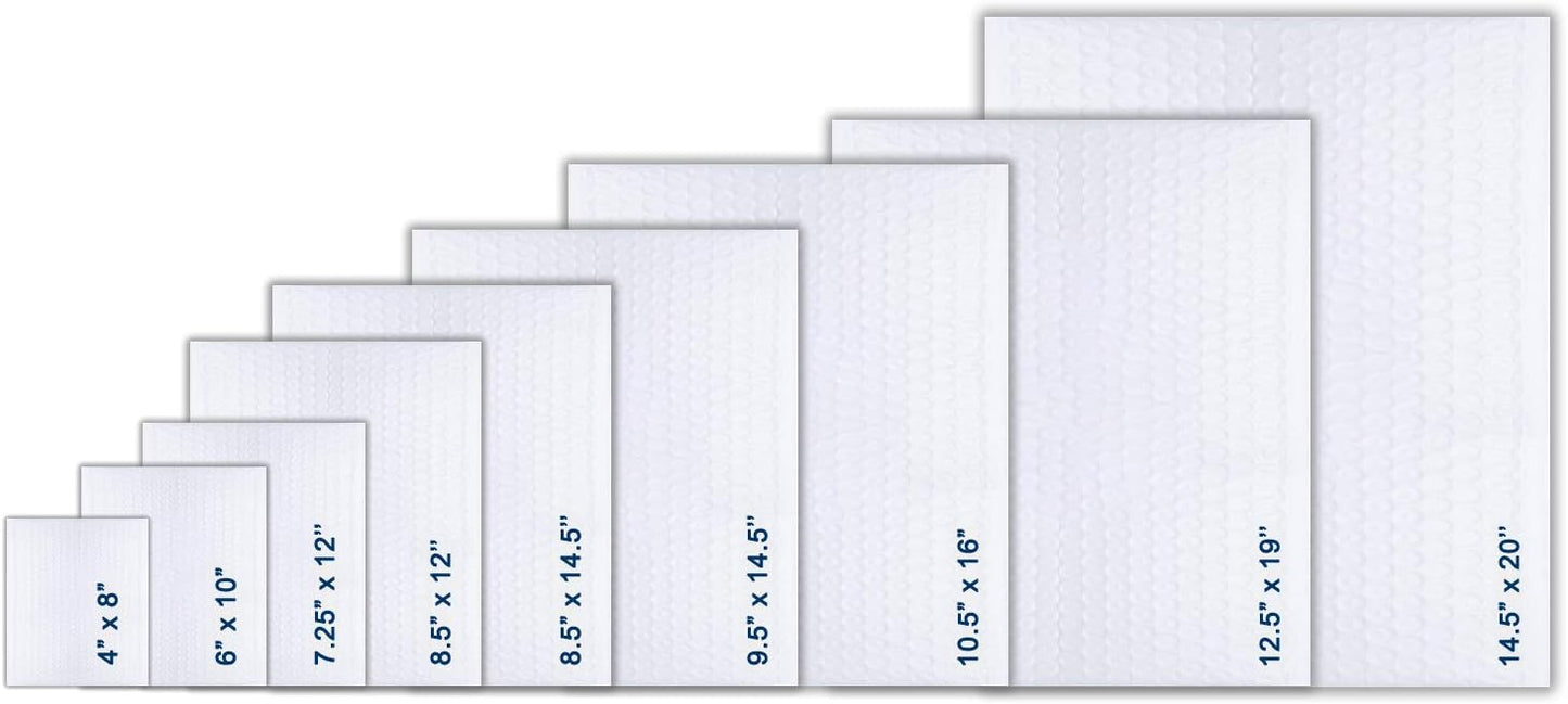 14.5x20 inches Poly Bubble Mailer Self Seal Shipping Envelopes 2.5 Mil 50 Pack