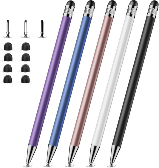Stylus Pen for Touchscreen, 2-in-1 Universal Stylus, High Sensitivity and Precision, Stylus Pen for ipad, iPhone, Chromebook, Android Phone Kids Tablet All Capacitive Devices